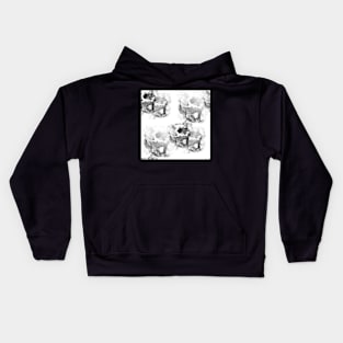 3/4 Skull Print No.1 Kids Hoodie